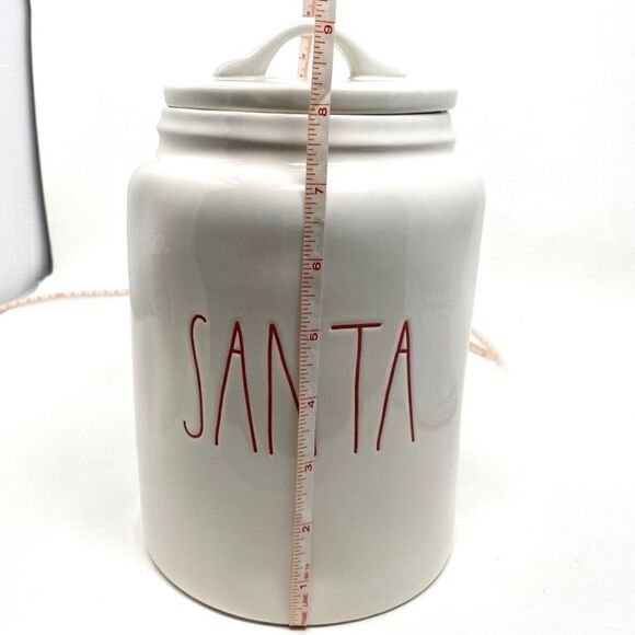 Rae Dunn Santa Cookie Jar Christmas Holiday RARE Gift Cooking Bake Her Him Snack - Picture 9 of 12